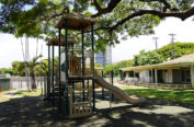 Spacious playground area at Early Achievers, designed to promote children's active play and social interaction in a nurturing environment.